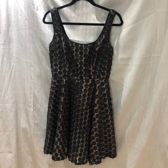 Jill Stuart black/gold cocktail dress. Sz 4 - Picture 4 of 16